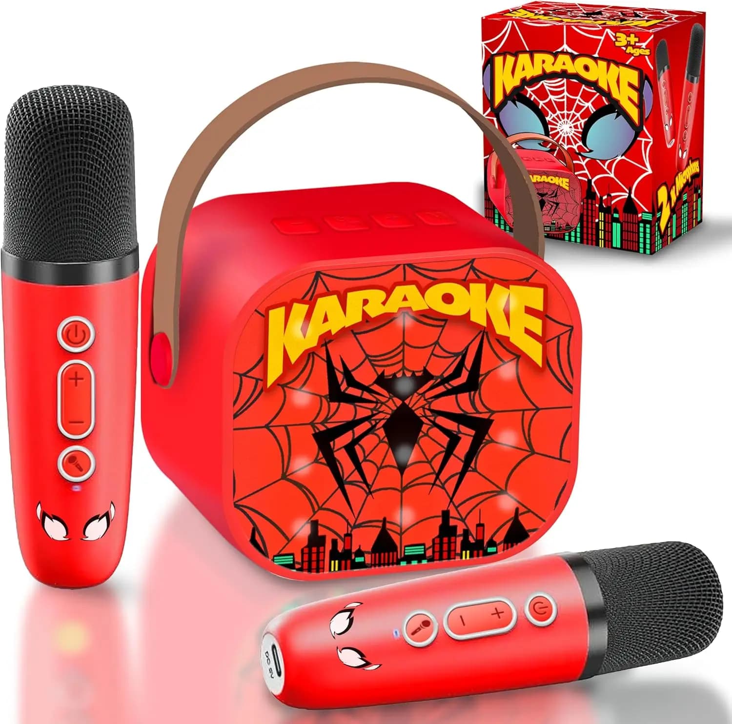 Mini Macchina per Karaoke per Bambini dai 3 agli 8 Anni con Microfoni Wireless, Regali e Gadget per Feste di Compleanno