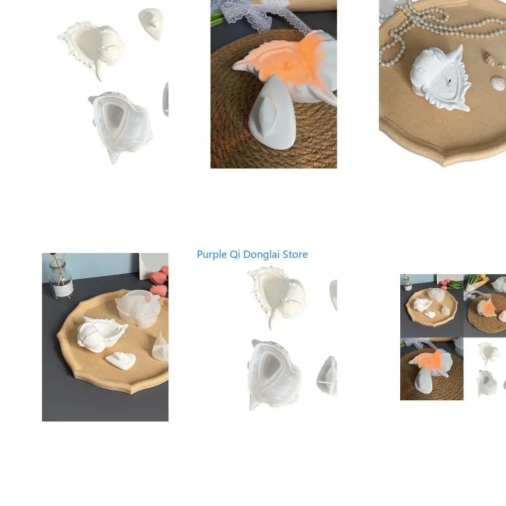 L21E Creative Silicone Mold Conch Storage Can Moulds Plant Pots Molds Silicone Texture Great for Crafting Enthusiasts