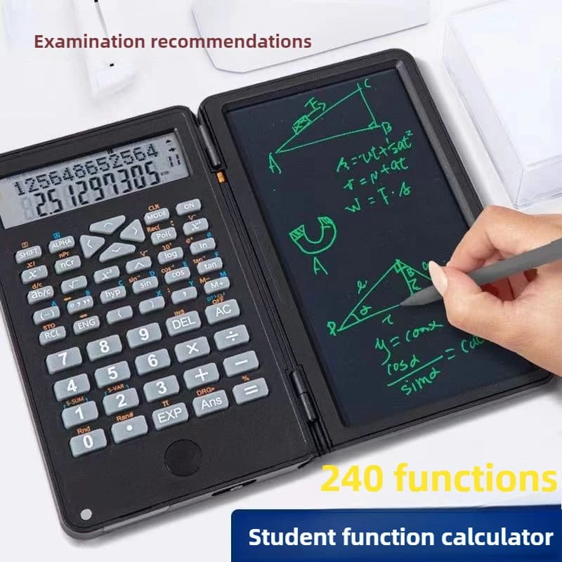 Scientific Calculators 5 Inch Writing Tablet 2 IN 1 Foldable Digital Drawing Pad Graphing For Office Business School