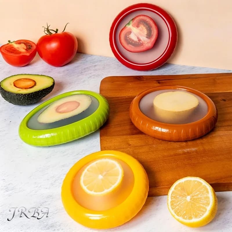Scatola per la conservazione della frutta con pellicola trasparente, antiossidazione di frutta e verdura, set di scatole sigillate per il frigorifero per mantenere fresco