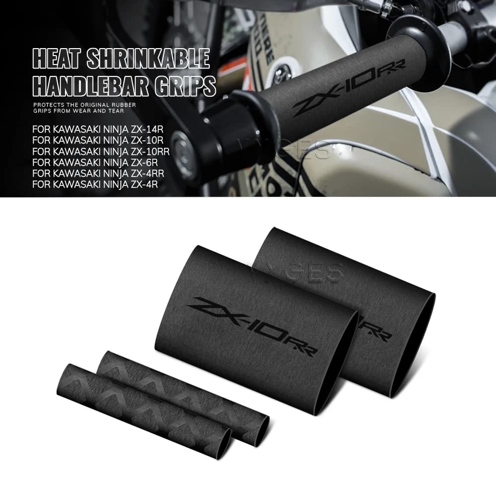 Per Kawasaki Ninja ZX14R 10R 10RR 6R 4RR 4R manopole del manubrio termorestringenti per moto frizione leva del freno copertura impugnatura guanto