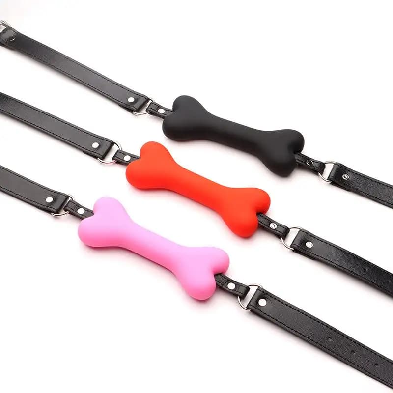 Morbido Gag a Bocca Aperta in Silicone a Forma di Osso per Cani, Gag per Bondage, Gag per Schiavi, Prodotti Sessuali, Giocattoli Sessuali per Donne
