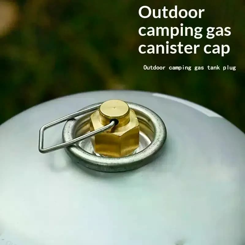 Tappo per Fornello da Campeggio, Tappo Anti-Perdita per Serbatoio Gas Piatto, Tappo di Blocco per Linea Gas Liquefatto, Accessori per Serbatoio Gas Fornello