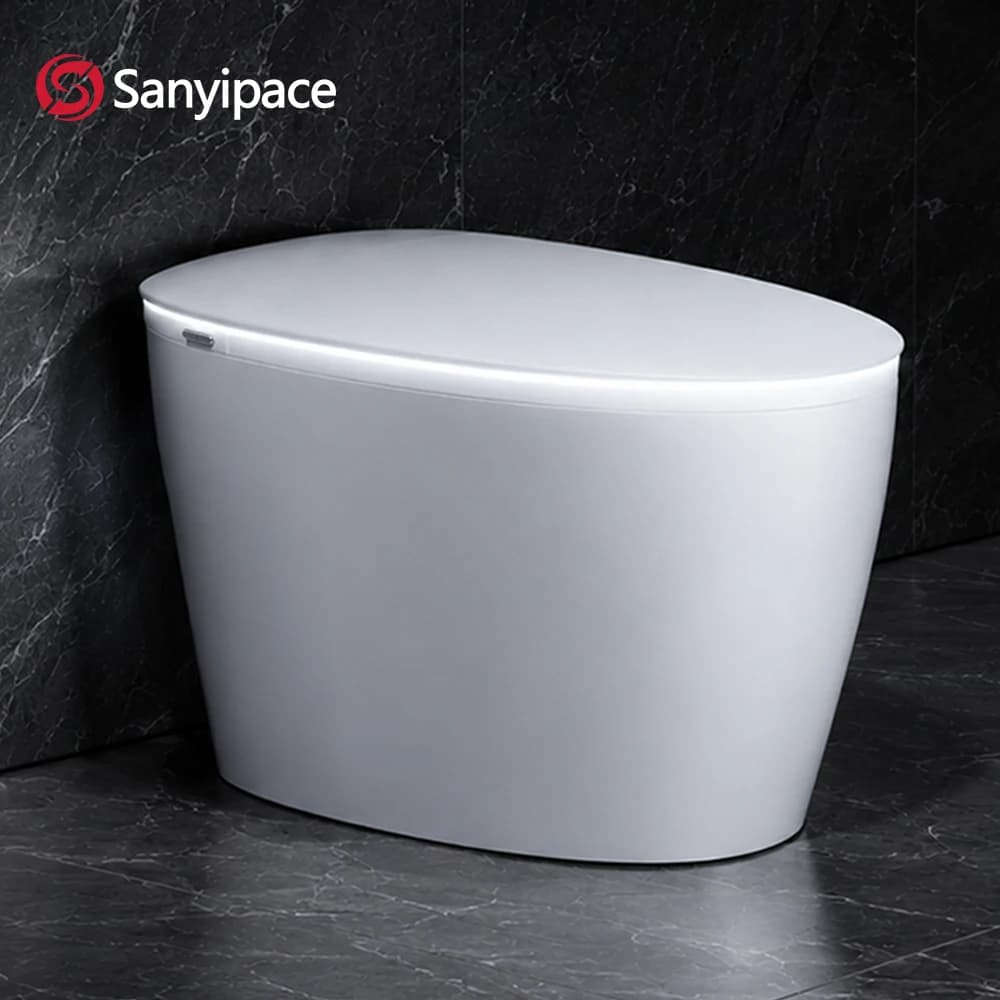 Sanyipace Smart Toilet and Bidet 110V US ECO Standard One-piece Seat LED Display Warm Water Feminine Rear Dual Wash Foot Kick Auto Sensor Flush Powerful Toilet