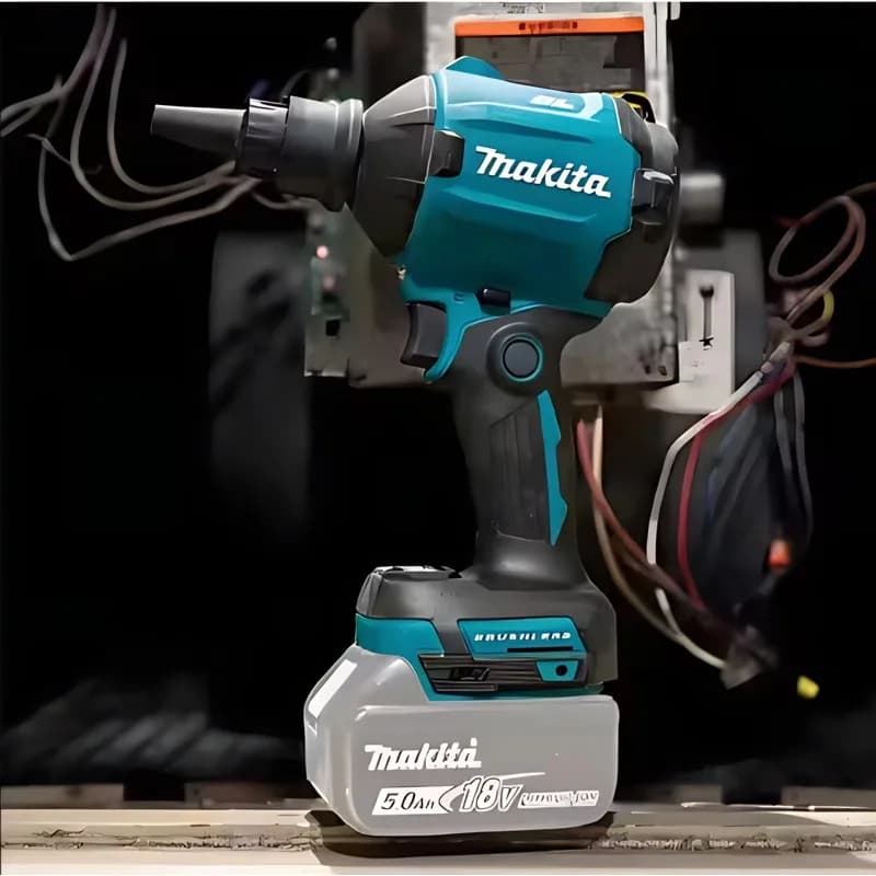 Makita DAS180 rechargeable air dust collector with drill brush for cleaning and blowing 18V wireless lithium battery charging