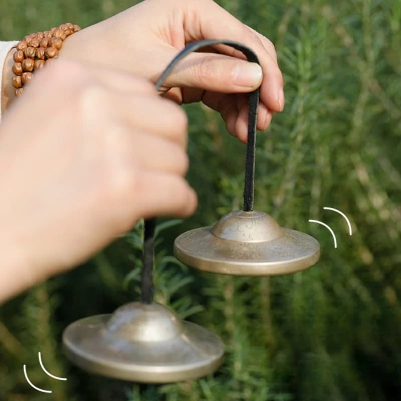 Copper Tinkle Bell Nepal Yoga Meditation Ringing Bells Sound Healing Health Tibetan Bell Portable Relax Tinkle Bells Instrument