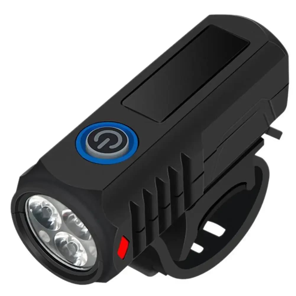 Faro per Bicicletta MTB Ricaricabile USB Type-C, Luce di Avvertimento per Esterni, Torcia Luminosa a Lunga Durata per Ciclismo K1S5