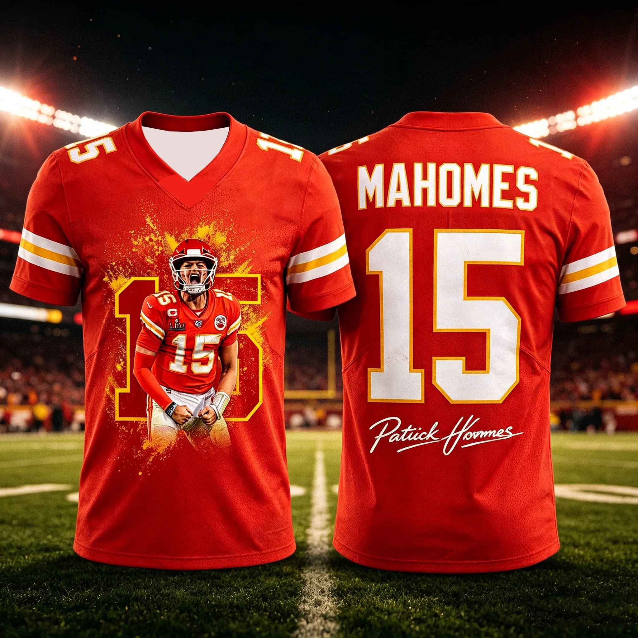 2026 Patrick Mahomes fan commemorative rugby jersey Summer Sports quick-dry Men's T-Shirt Children's Clothing Tee Y2k Woman