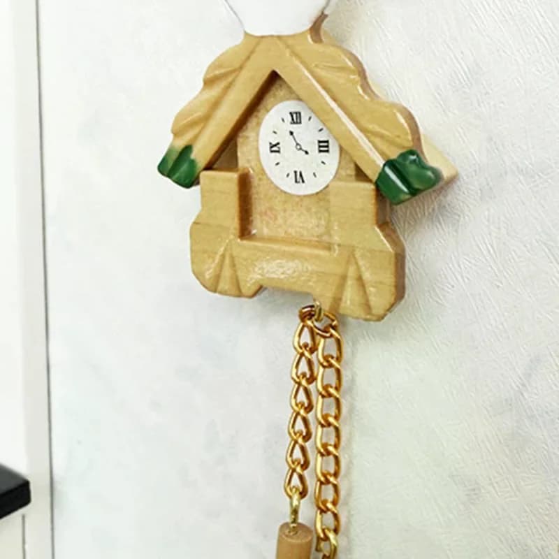 Orologio da parete in miniatura per casa delle bambole 1:12, modello di arredamento per la casa, giocattolo, accessori per la casa delle bambole