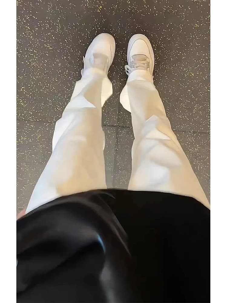 Cleanfit White Slim Fit Straight Leg Jeans Men's Summer Thin American High Street Elastici Slimming Pants Casual Wear