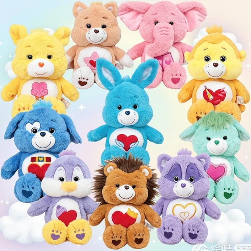Genuine 33cm Lovely Care Bears Forest Animal Series Plush Home Decor Super Soft Soothing Sleeping Doll Birthday Pillows Gifts