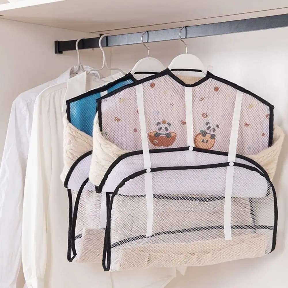 Network for drying creative folding laundry, breathable, space saving, sweater, suspended purse in cute fast drying net, laundry