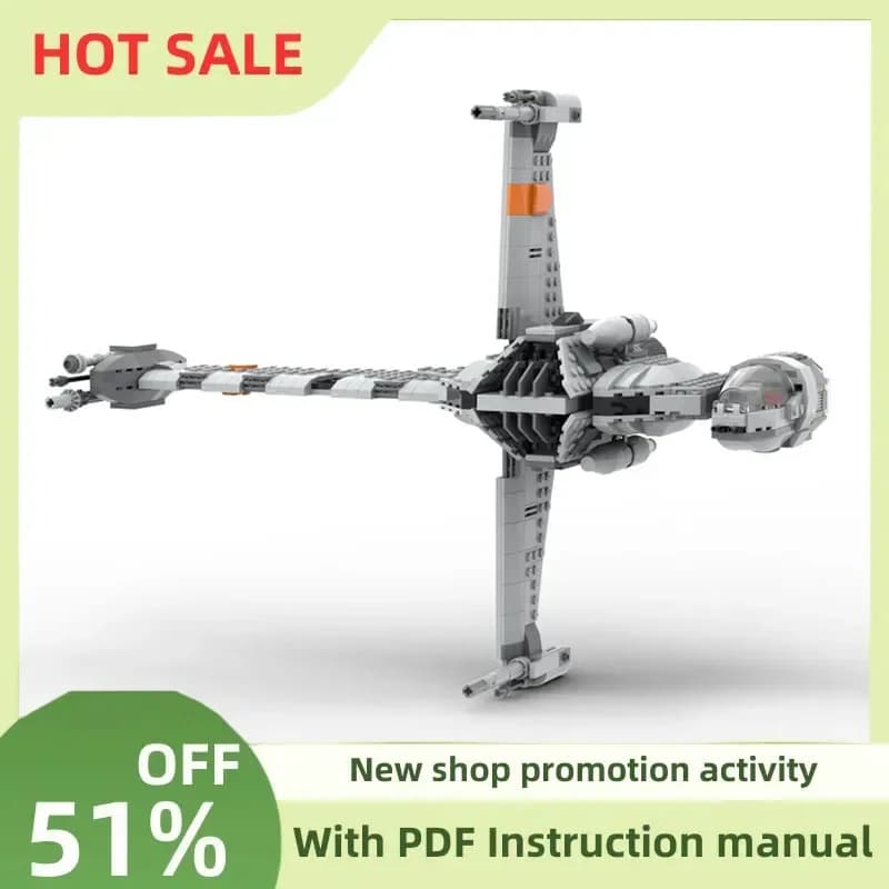 Nuovo 683 Pz Famoso Star Battle Movie Moc75050 B-Wing Fighter Modello Fai Da Te Idee Creative Giocattolo Del Bambino Regalo Di Compleanno Puzzle Personalizzato