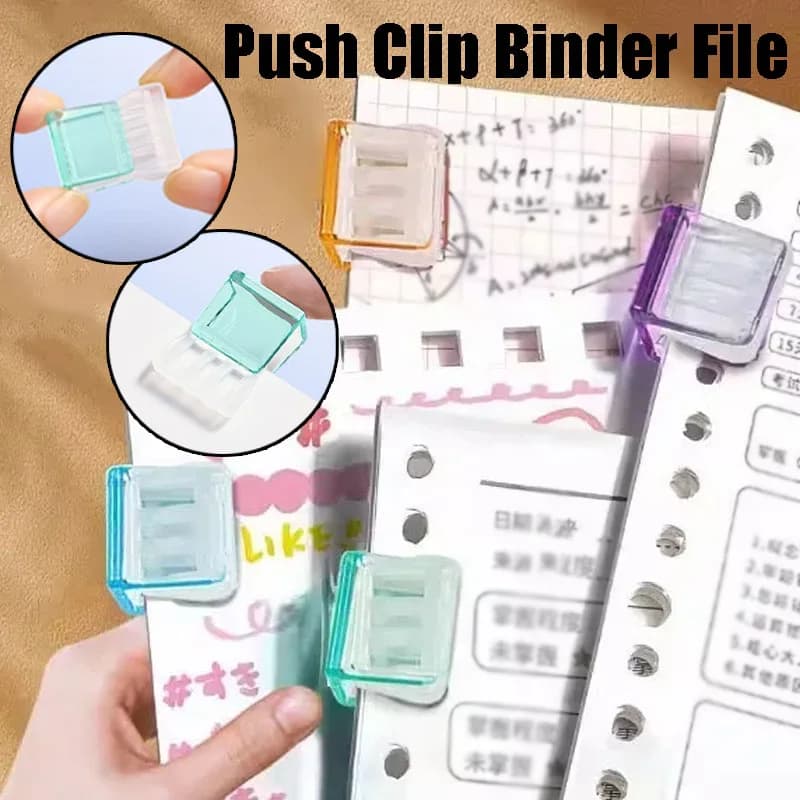 Clip per Cartelle con Custodia Trasparente Colorata, Organizzatore di Documenti per Fogli di Prova, Esami e Strumento di Archiviazione