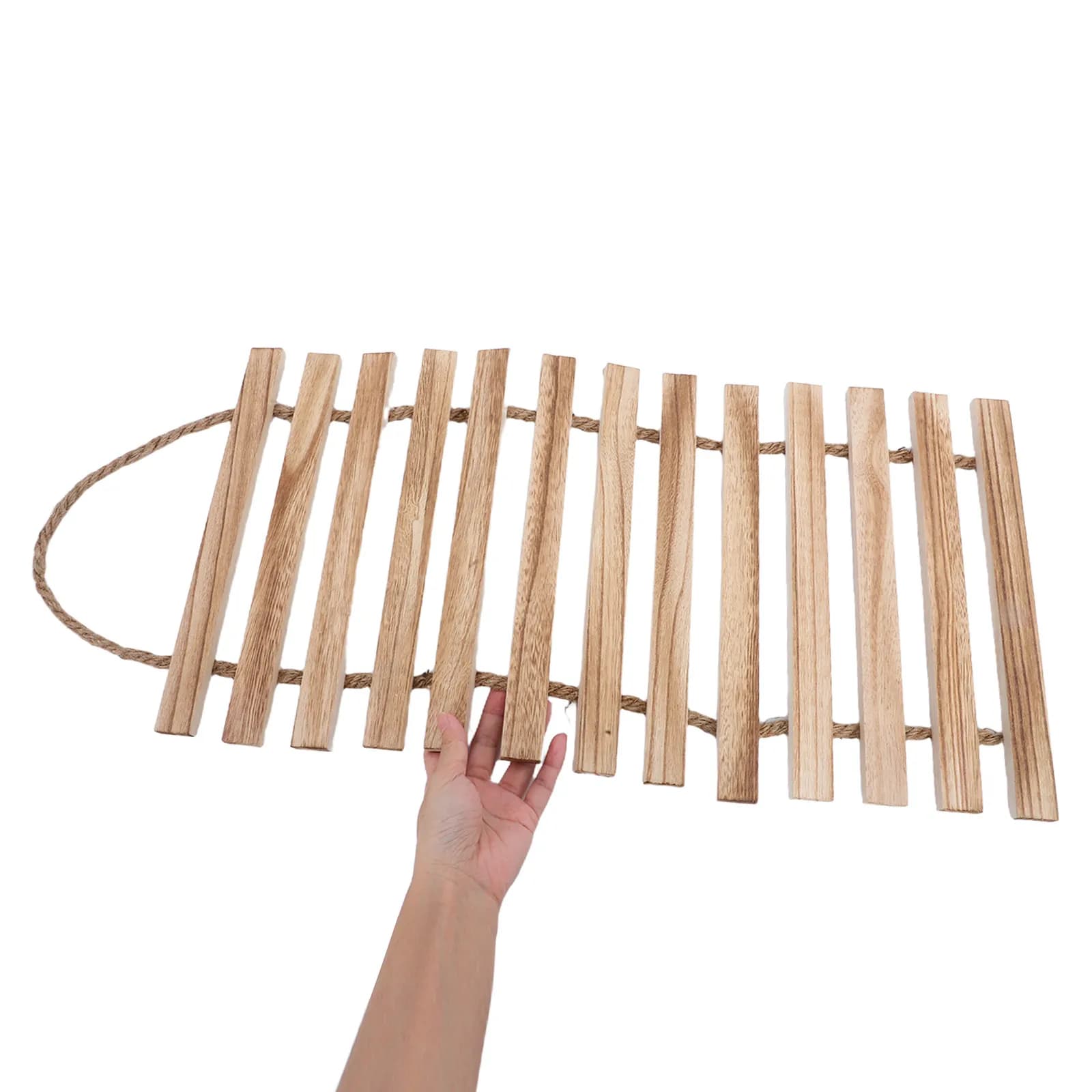 Solid Wood Wall Trellis Flower Pot Stand Hanging Flower Rack for Balcony Patio Indoor Outdoor Garden Plant Ladder Rack