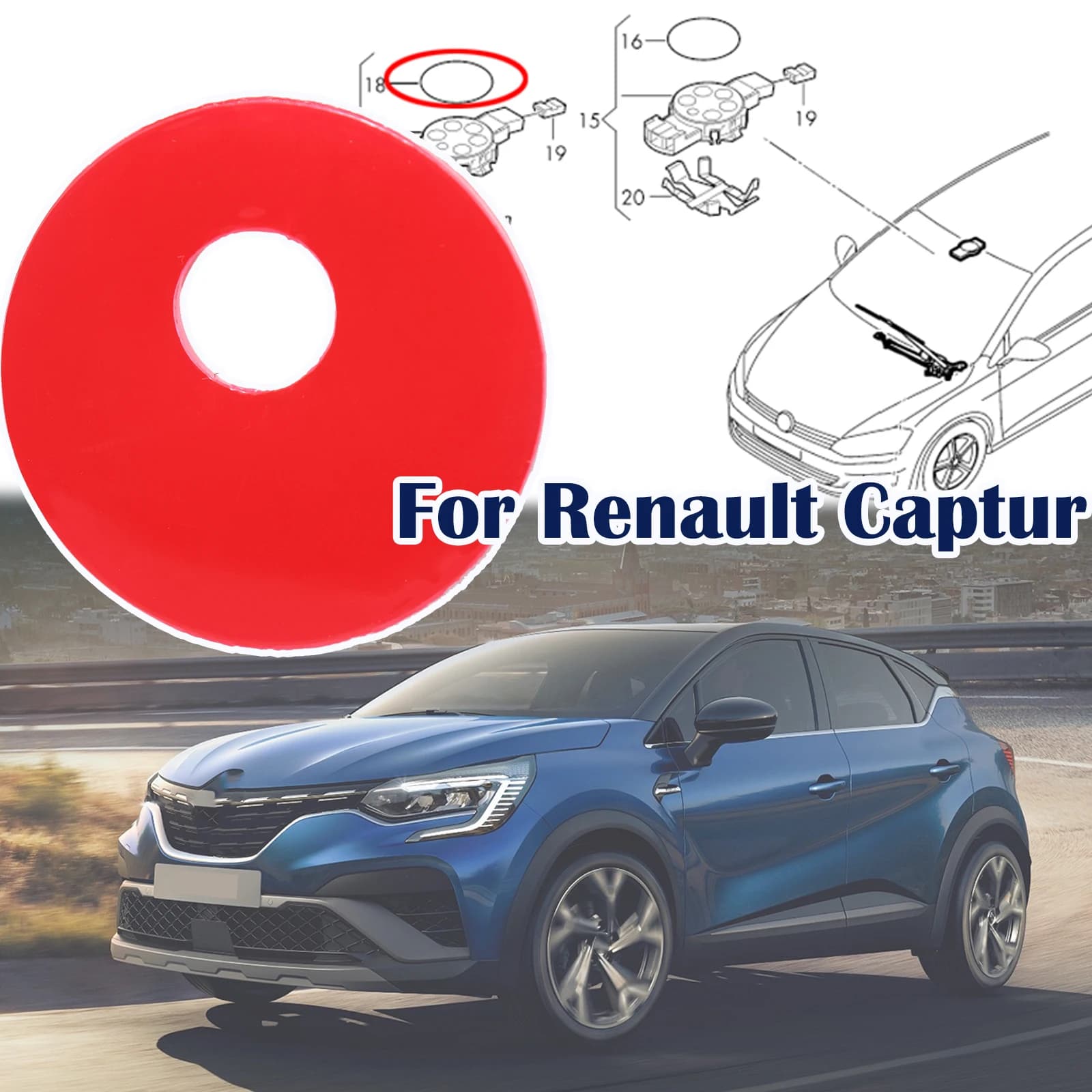 Sensore di luce piovana Gel Pad per Renault Captur Clio IV Espace Fluence Laguna Mégane Scénic Film Silicone Parabrezza Chip Fix Tape