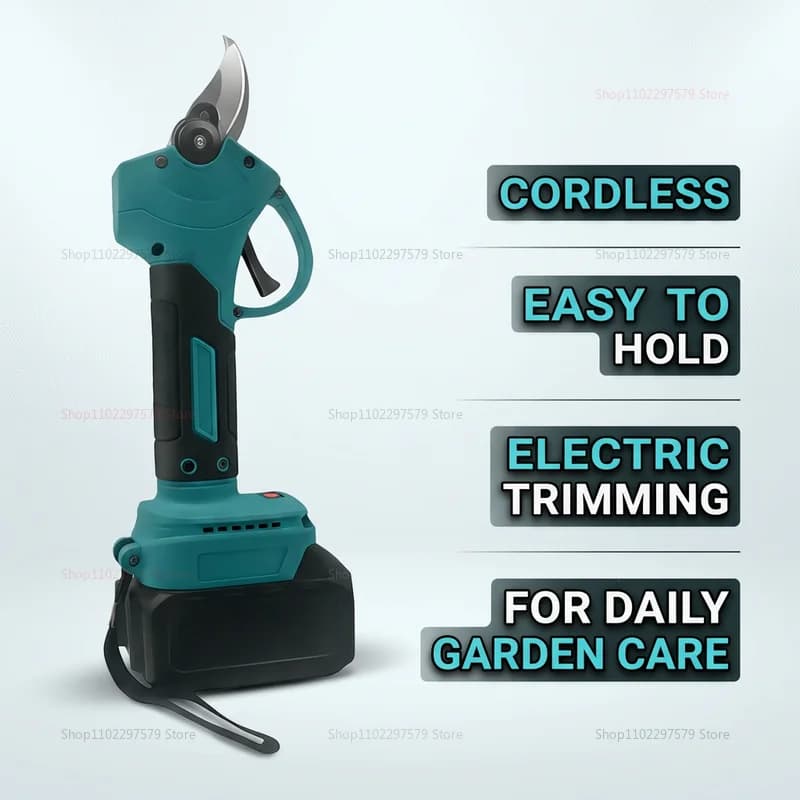 Cordless Electric Pruning Shears 18V Battery Operated Garden Tool for Fruit Tree Branches Cordless Tree Trimmer Yard Gardening