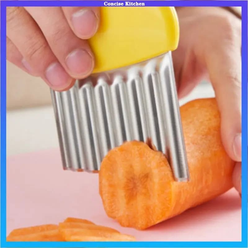 【ELEVATE LIFE】Potato Chip Slicer, Vegetable Fruit Potato Wavy Knife Cutter, Kitchen Tool Accessories ABDD