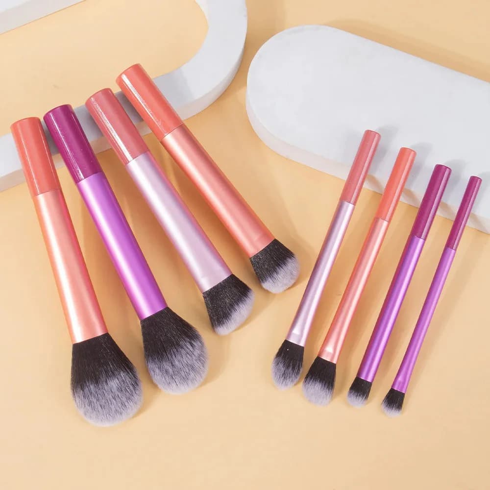 Makeup Brushes Kit Soft 8 Pieces Synthetic Hair Makeup Brushes Blush Umbrella Tools for Cosmetic Makeup