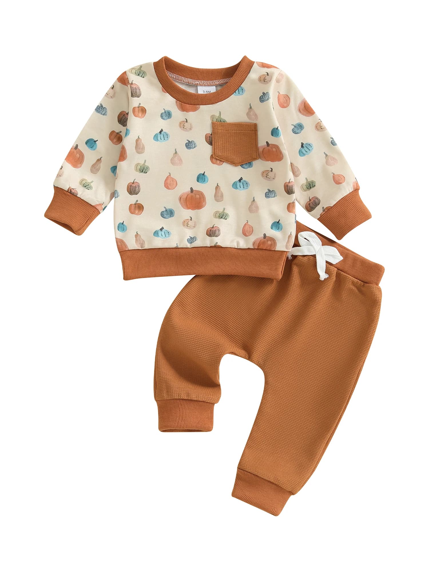 T-shirt da bambino con stampa fantasma a maniche corte, girocollo, con pantaloncini in vita con coulisse, set di costumi di Halloween