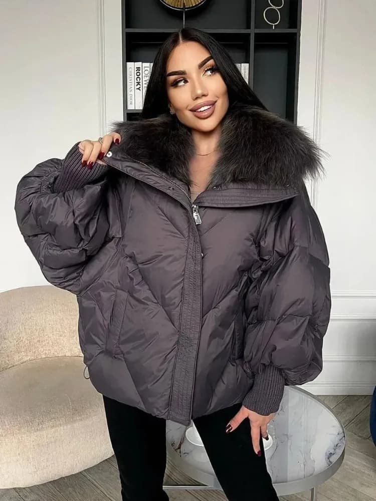 OFTBUY Duck Down Coats and Parks Puffer Jacket Woman Down Jacket Woman Clothing Natural Fur Coat Winter Real Fur Jacket Woman