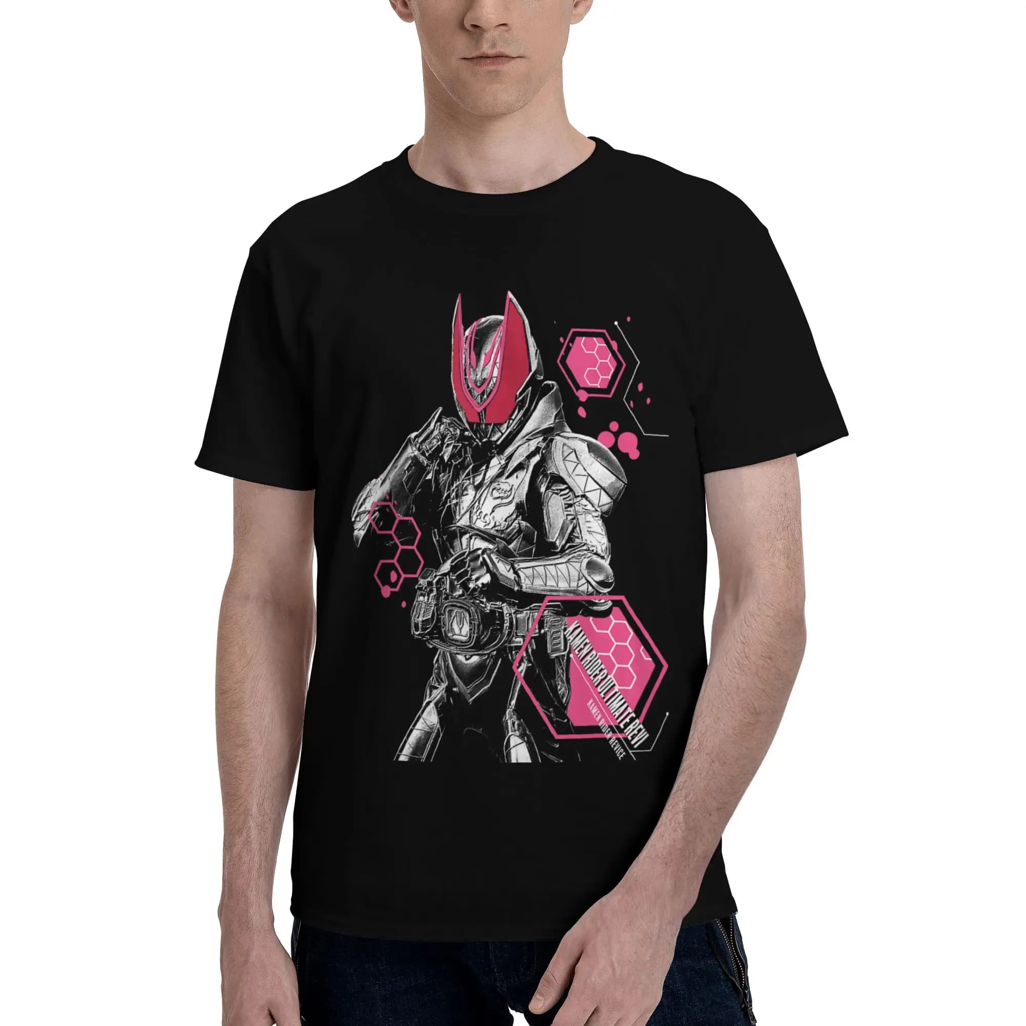 Bandai Kamen Rider Ultimate Revice Men T-Shirt Clothes Vintage Tee Shirt Short Sleeve fugees Cotton