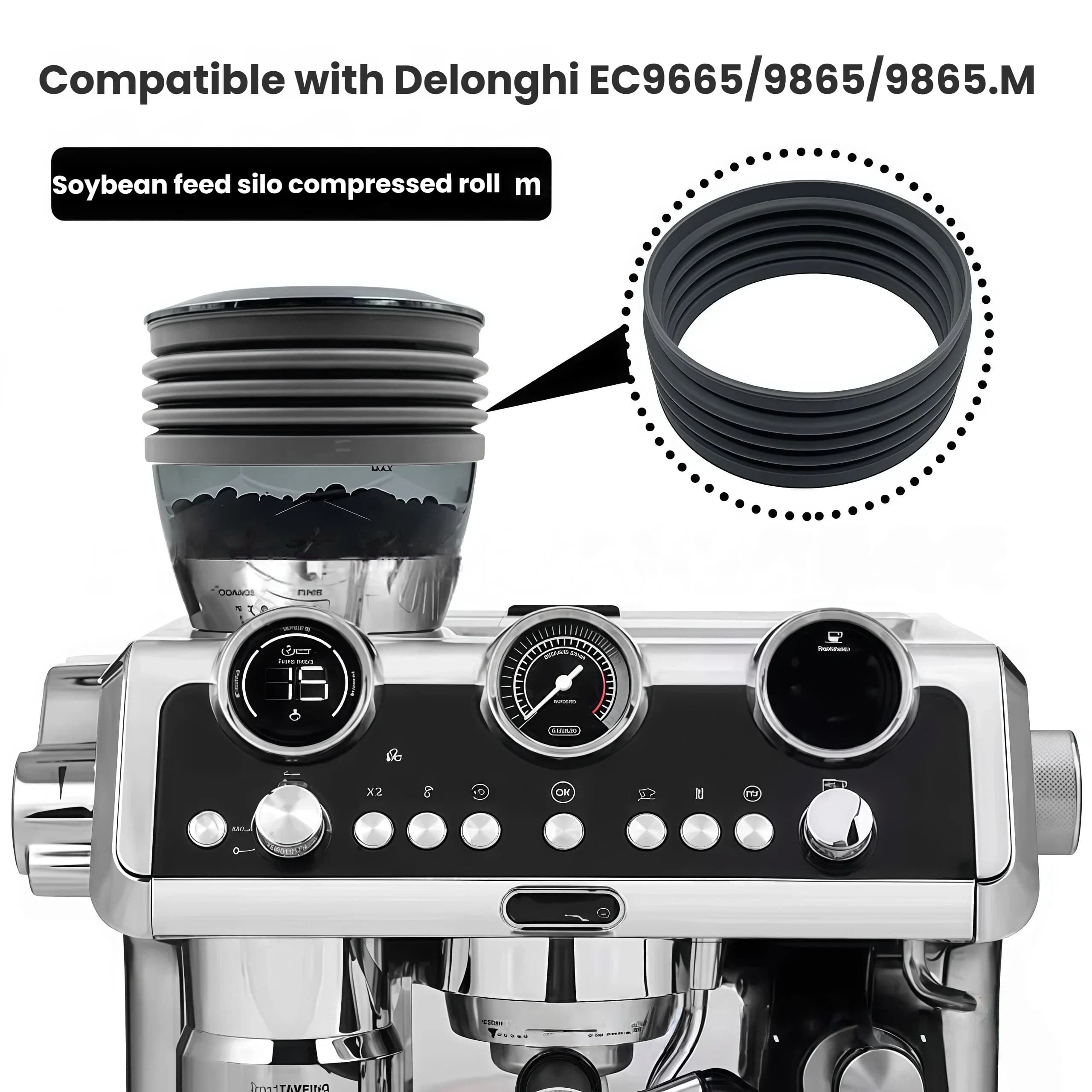 Compatible with Delong EC9865/9665 coffee machine, bean bin residue cleaning, bean bin compression roll blowing