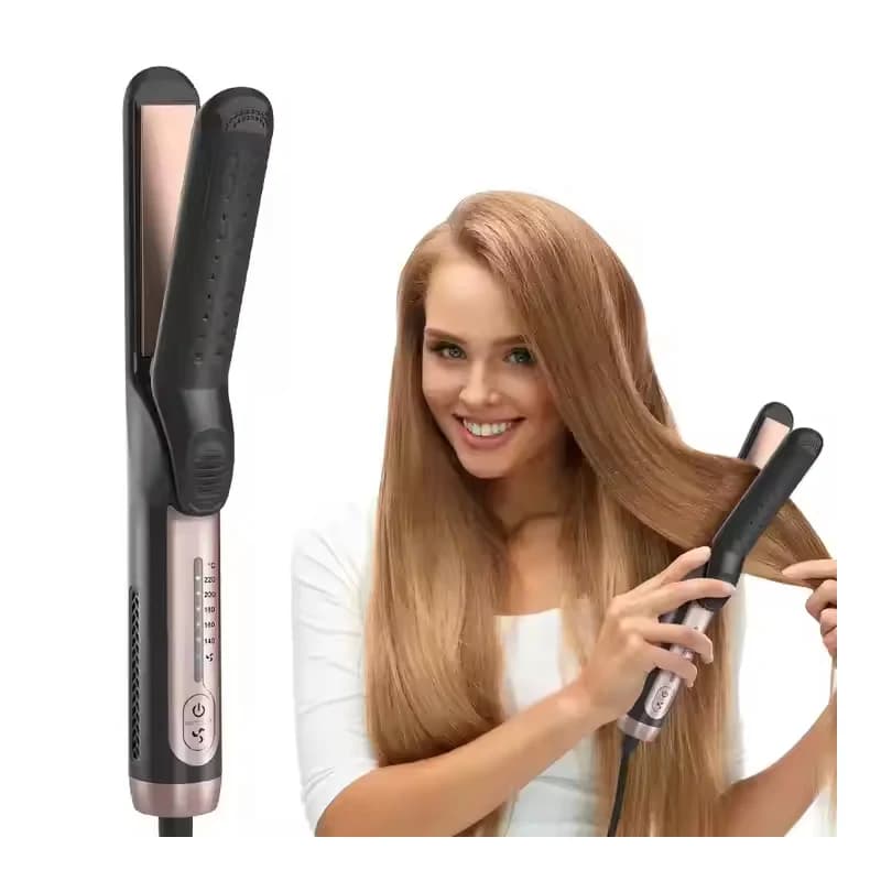 2-in-1 Hair Straightener & Curler Negative Ion Styling Tool Upgraded Cold Wind for Fast Styling