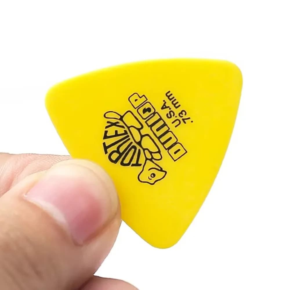 10 pz. Plettri per Chitarra Elettrica Delrin Dunlop Antiscivolo 0.5/0.6/0.73/0.88/1.0/1.14MM, Plettri Triangolari