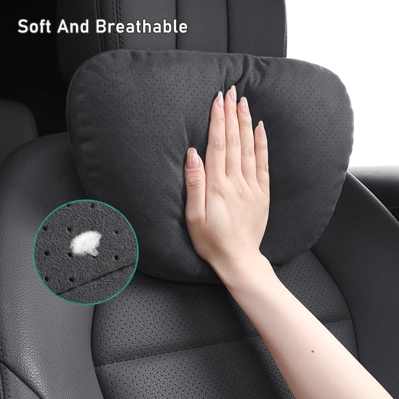 Poggiatesta per auto Supporto per il collo Cuscino lombare traspirante Sedile Morbido cuscino per il collo Protezione per il collo Accessori decorativi per auto