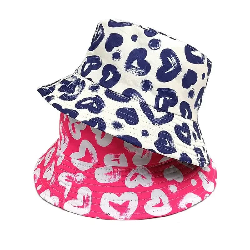 Cappello da pescatore con stampa a fumetti in poliestere Four Seasons, cappello da sole per viaggi all'aperto, per uomo e donna