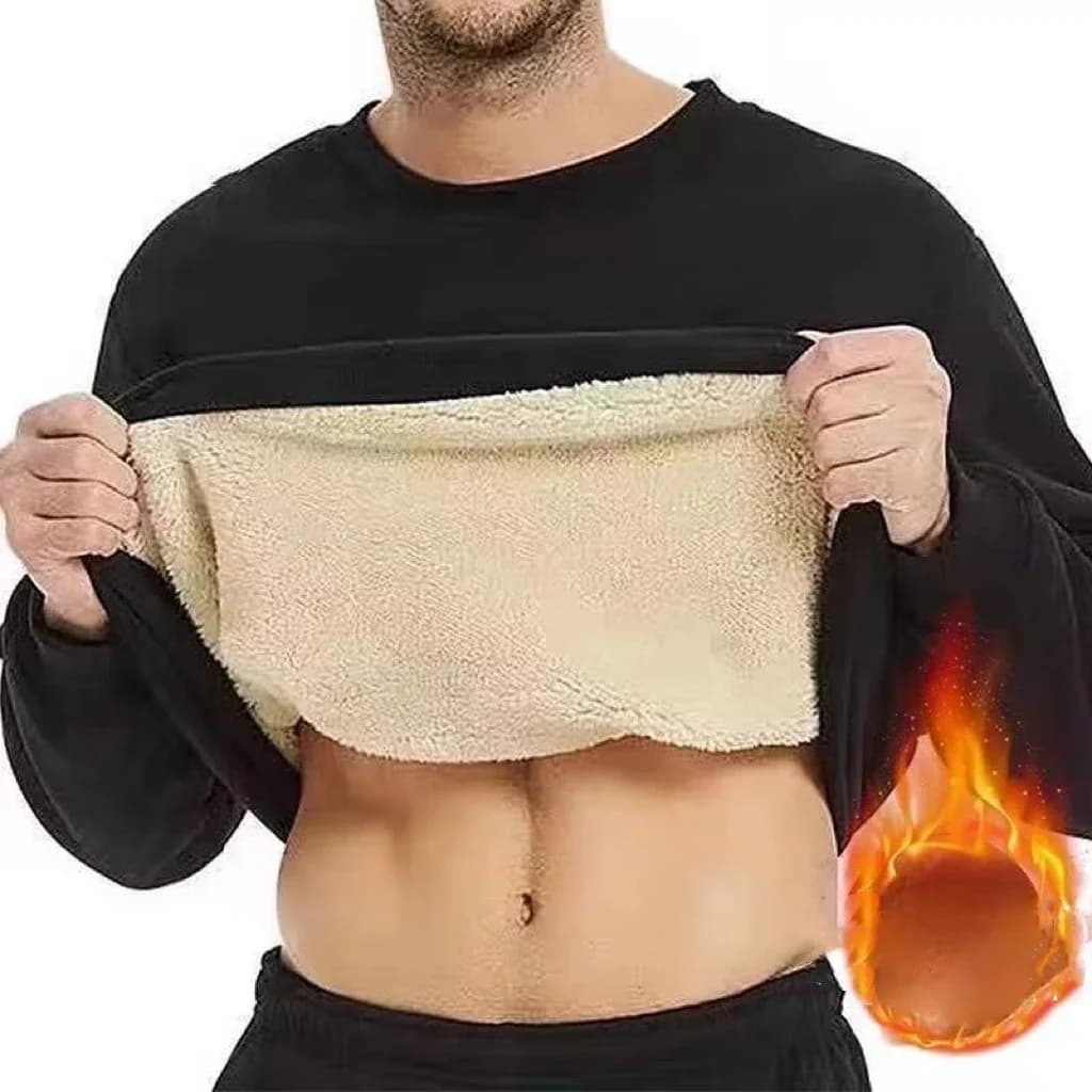 1 pz Uomo Ispessimento Velluto Caldo Casual Top da uomo Inverno a maniche lunghe Termico Underwer Maschio Girocollo Moda T-shirt M-5XL