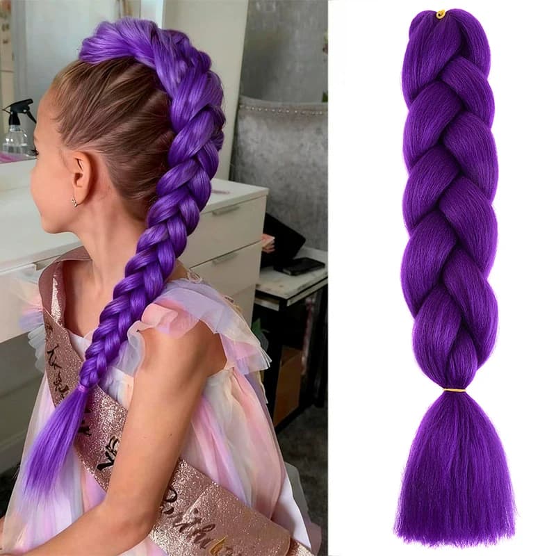 24 Inch Synthetic Long Box Jumbo Braided Hair Extensions Yaki Straight Texture for Women dreadlocks