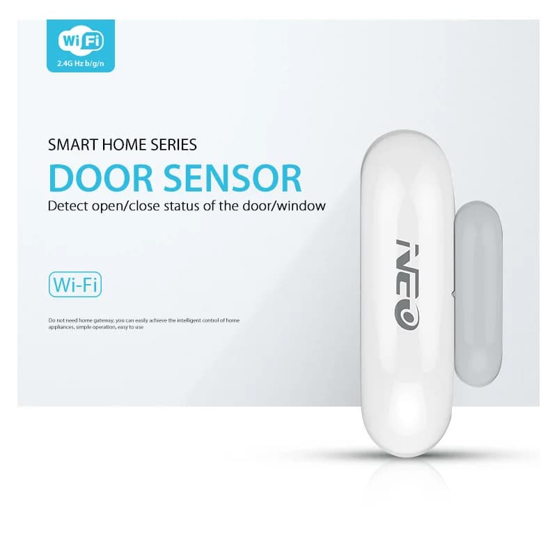 Tuya WiFi Door&Window Sensor Intelligent Wireless Door Magnetic Detector Alarm Detect Open/Close Status Small and Compact