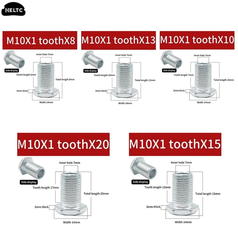 M10 threaded pipe with nut for lamp screw hollow tube teeth whitening thead repair lighting base connecting accessories
