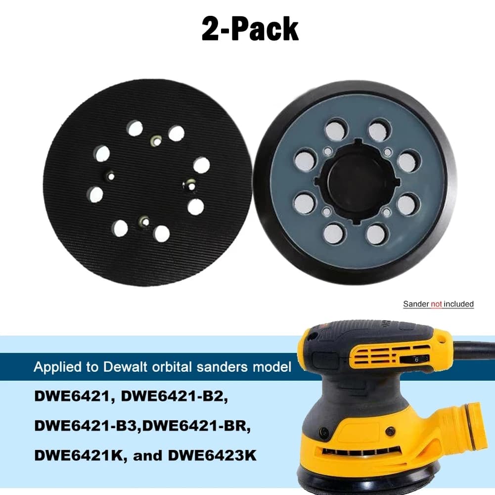 5 pollici 125mm 8 fori levigatrice supporto gancio e anello per DWE6423 DWE6421 DWE6421K levigatrice orbitale levigatrice piastra 1/2/3 pezzi
