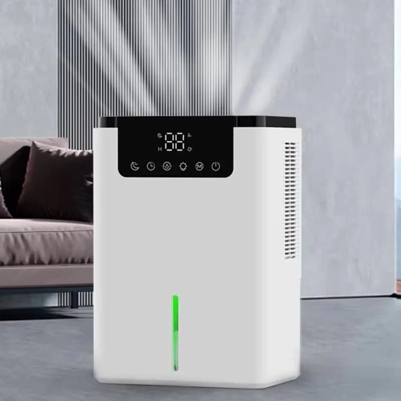 Deumidificatore 2L Serbatoio di sbrinamento automatico Deumidificatore per ambienti domestici con luci colorate