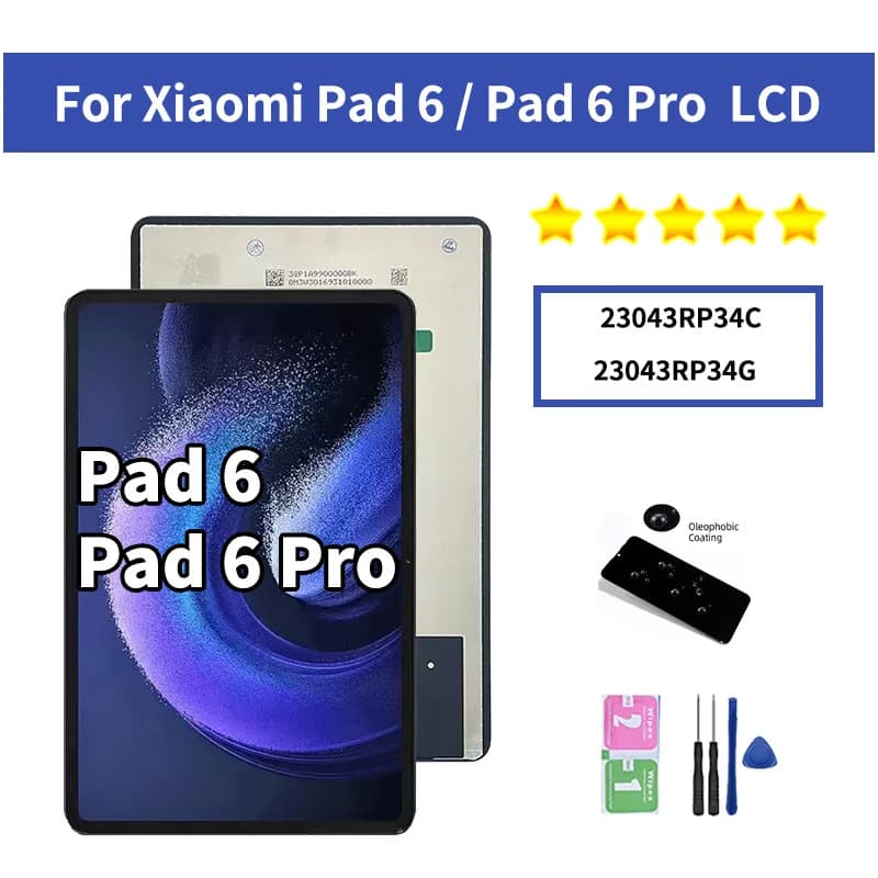 11" New For Xiaomi Mi Pad 6/Mi Pad 6 Pro LCD Display Touch Screen Digitizer Assembly 23043RP34C 23043RP34G 23043RP34I 23046RP50C