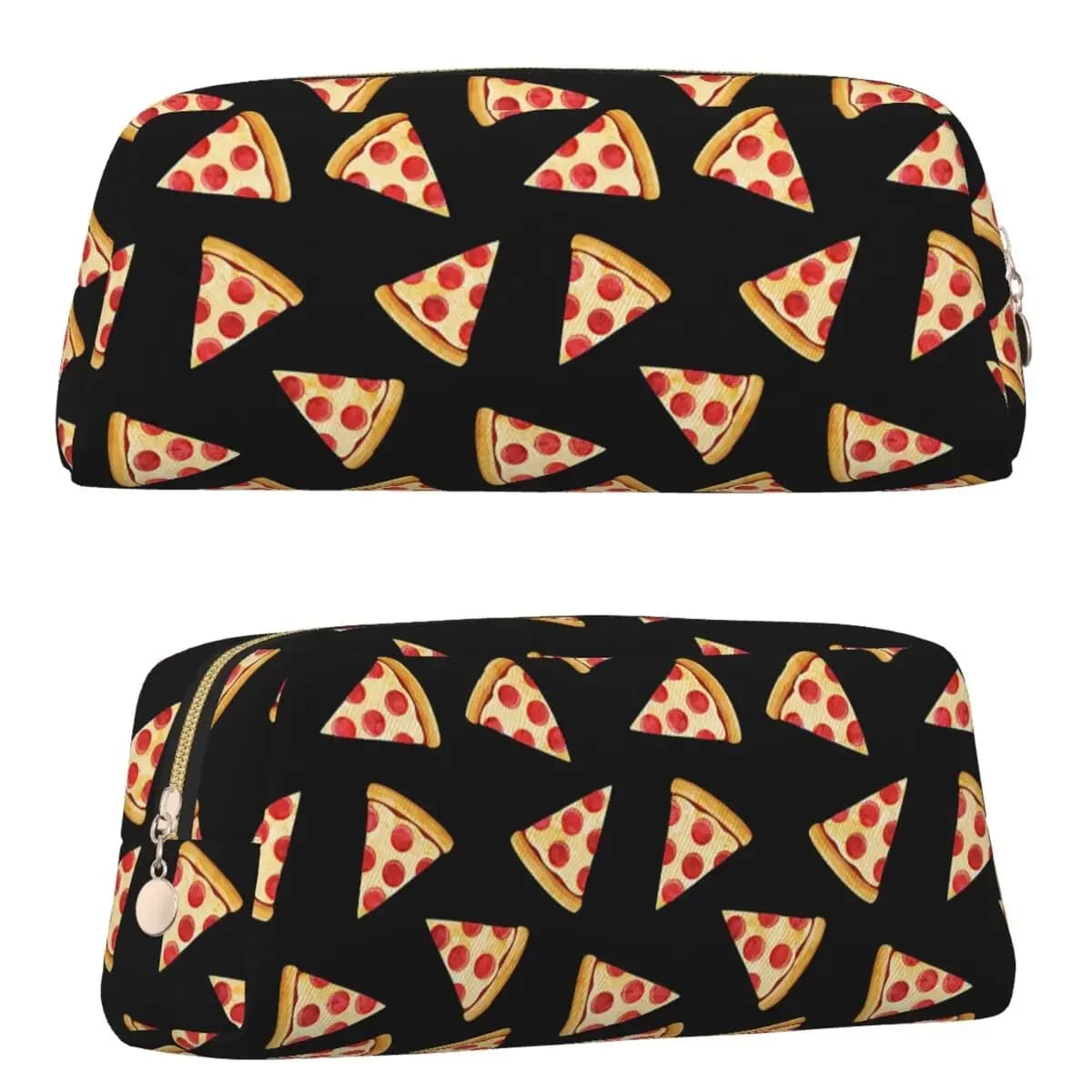 Pizza Pepperoni Slice Print Design Pencil Cases for Student School Pen Box Pencil Bag Big Capacity Pencil Pouch Pen Holder