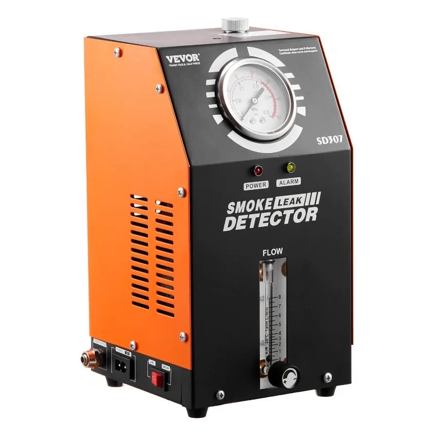 Rilevatore di perdite di fumo per auto 12V, per auto, camion, barche, tester di perdite di carburante e vuoto EVAP con pompa ad aria integrata e manometro