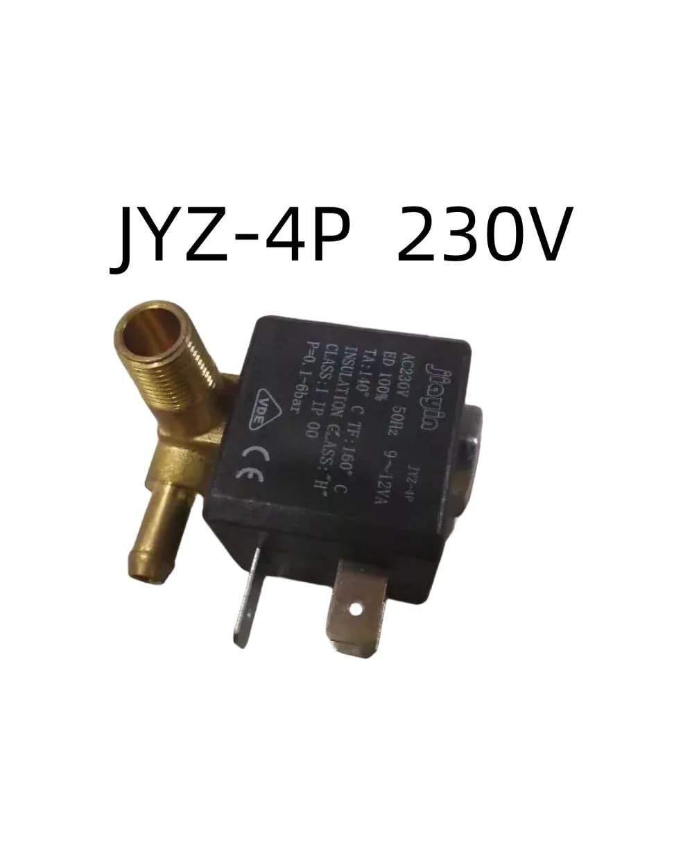 Jiayin JYZ-4P normally closed 3mm N/C 2/2-way AC 230V G1/8"6Bar brass steam air generator water solenoid coffee maker