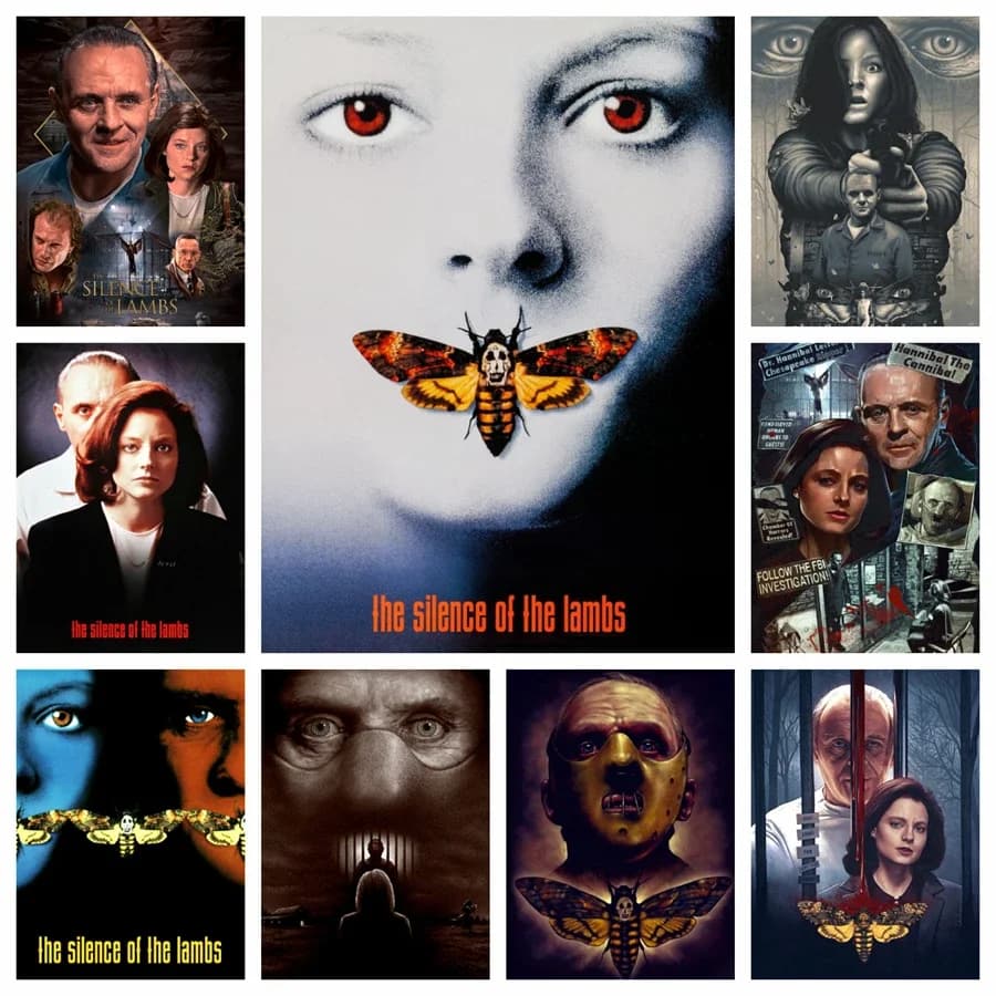 5D Il Silenzio Dei Agnelli Film Pittura Diamante Film Horror Anthony Hopkins Punto Croce Ricamo Immagine Mosaico Home Decor