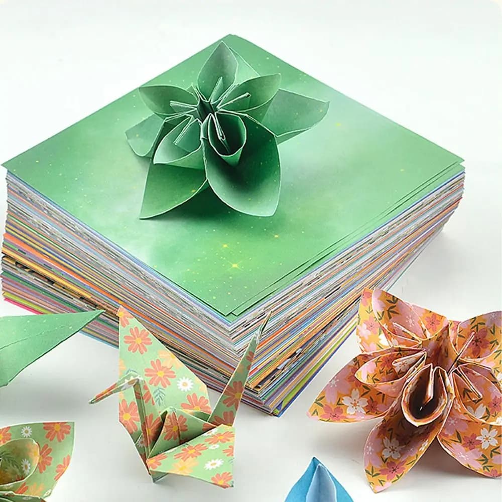 80 pcs Colorful Double Sided Origami Paper Fold Art Material 14x14cm Folding Papers DIY Handmade Craft Paper Paper Art
