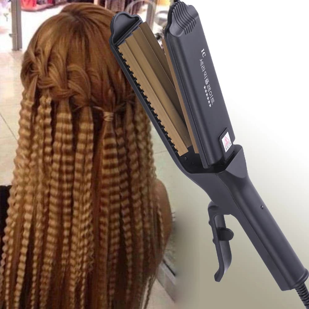 Smooth Hair Iron Big Tooths Corrugated Iron Moisturizing Hair Empress Wide Plates Fast Heat Harnessing Iron Wave styling tool