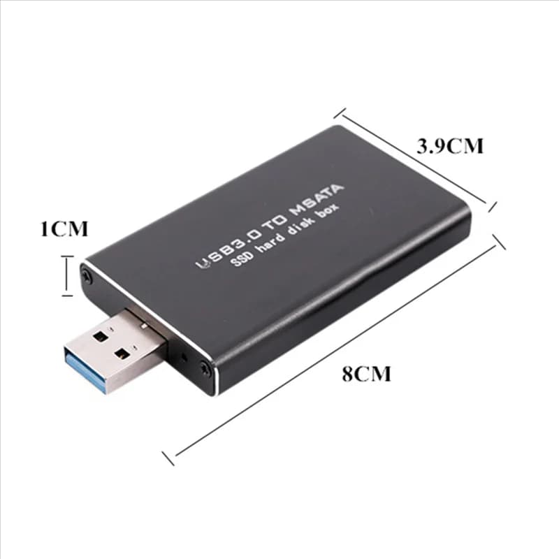 AED5-MSATA a USB USB 3.0 a MSATA SSD USB3.0 a MSATA Custodia Adattatore per disco rigido M2 SSD HDD esterno Box