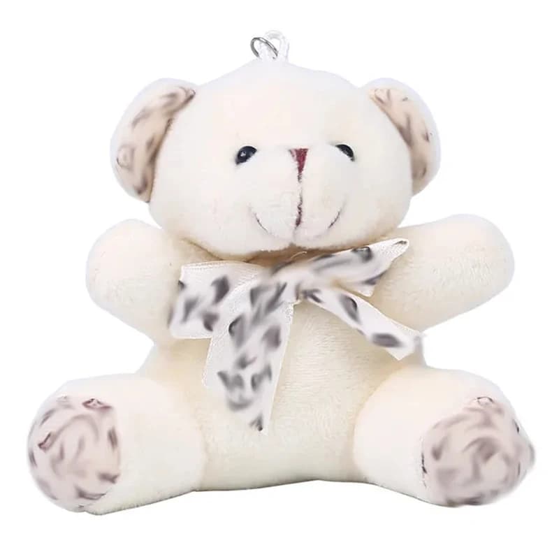 Fashion Cute Girl Plush Pompon Teddy Bear Key Chain Women Pom Pom Bear Keychain Bag Car Trinket Wedding Party Doll Toy Gift