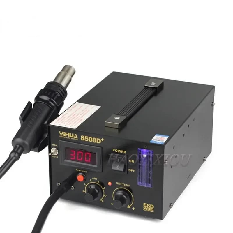 YIHUA 8508D + Display digitale a LED Pistola termica Stazione di rilavorazione SMD Stazione di saldatura antistatica a temperatura costante regolabile