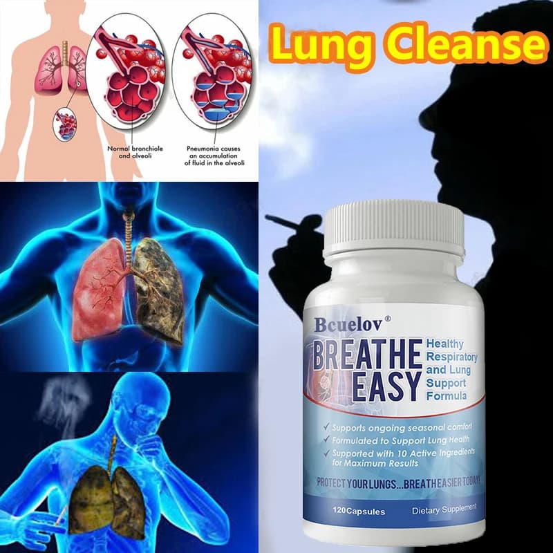 Quercetina, Bromelina, Supplement for Pulmonary Health, Supports Cleaning and Detoxification of Polmons, Respiratory Health, 120 Capsules