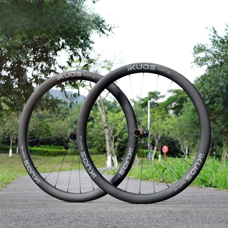 Ruota per bici da strada in fibra di carbonio 36T cricchetto leggero durevole ugello d'aria francese ruota per bicicletta ad alta resistenza parti di biciclette