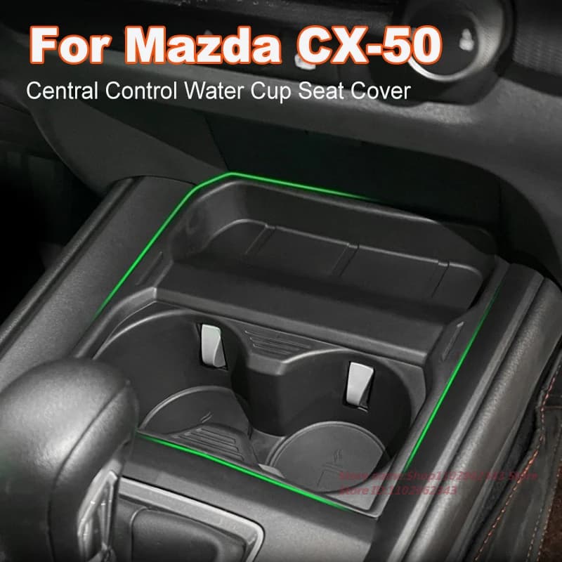 Per Mazda CX-50 2023-2024 TPE Controllo Centrale Antiscivolo Portabicchieri Coprisedile Tappetino di Stoccaggio Interni Auto Modifica Accessorio